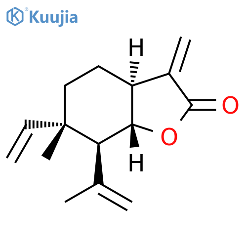 2(3H)-Benzofuranone,6-ethenylhexahydro-6-methyl-3-methylene-7-(1-methylethenyl)-, (3aS,6S,7S,7aS)- structure