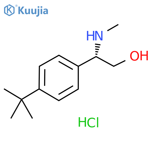 (S)-2-(4-(tert-Butyl)phenyl)-2-(methylamino)ethanol hydrochloride structure