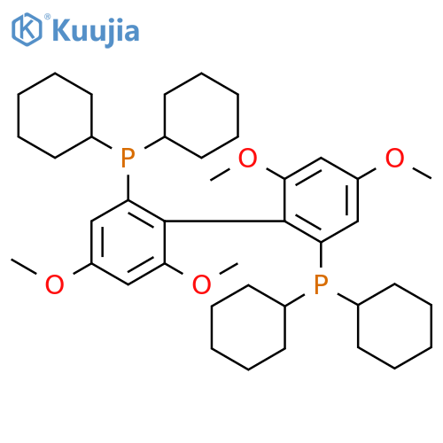 Phosphine, 1,1'-[(1S)-4,4',6,6'-tetramethoxy[1,1'-biphenyl]-2,2'-diyl]bis[1,1-dicyclohexyl- structure
