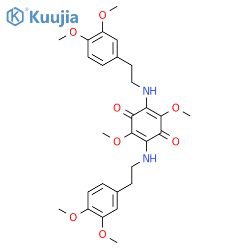 2,5-Cyclohexadiene-1,4-dione,2,5-bis[[2-(3,4-dimethoxyphenyl)ethyl]amino]-3,6-dimethoxy- structure