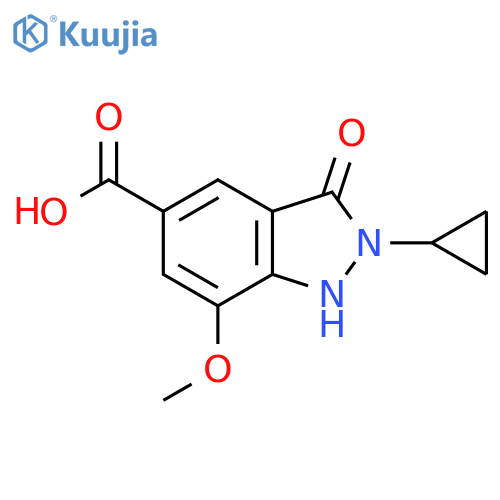 2-Cyclopropyl-7-methoxy-3-oxo-1H-indazole-5-carboxylic acid structure