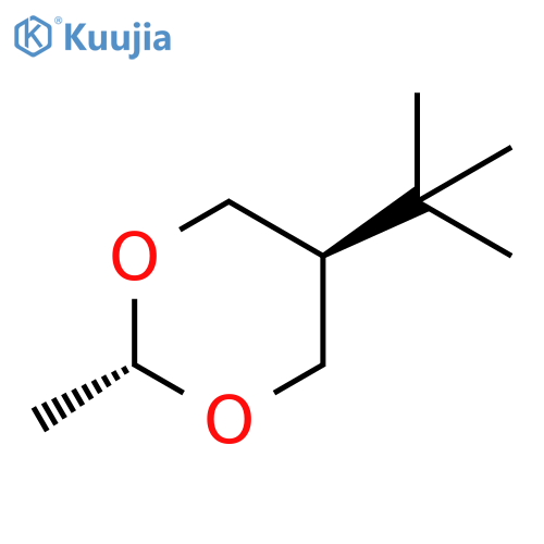 1,3-Dioxane, 5-(1,1-dimethylethyl)-2-methyl-, trans- structure