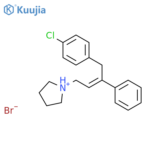 Pyrrolidine,1-[4-(4-chlorophenyl)-3-phenyl-2-butenyl]-, hydrobromide, (Z)- (9CI) structure