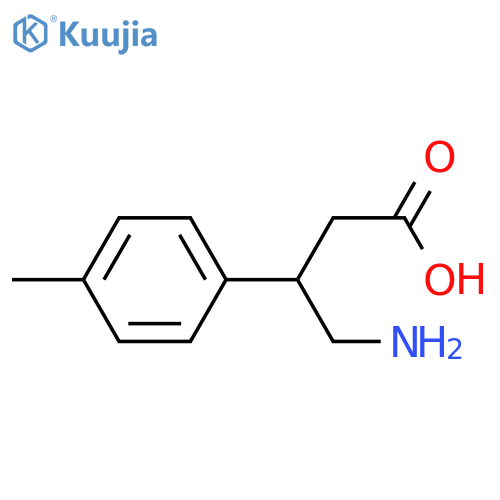 4-amino-3-(4-methylphenyl)butanoic acid structure
