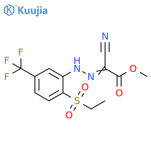 Acetic acid,cyano[[2-(ethylsulfonyl)-5-(trifluoromethyl)phenyl]hydrazono]-, methylester structure