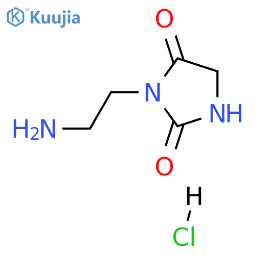 3-(2-aminoethyl)imidazolidine-2,4-dione hydrochloride structure