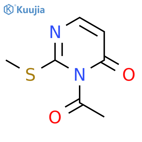 4(3H)-Pyrimidinone,3-acetyl-2-(methylthio)- structure