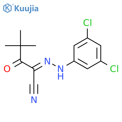 2-[2-(3,5-Dichlorophenyl)hydrazinylidene]-4,4-dimethyl-3-oxopentanenitrile structure