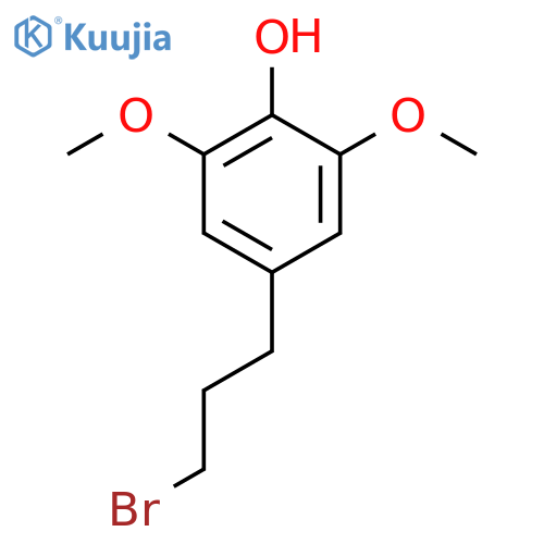 4-(3-bromopropyl)-2,6-dimethoxyphenol structure