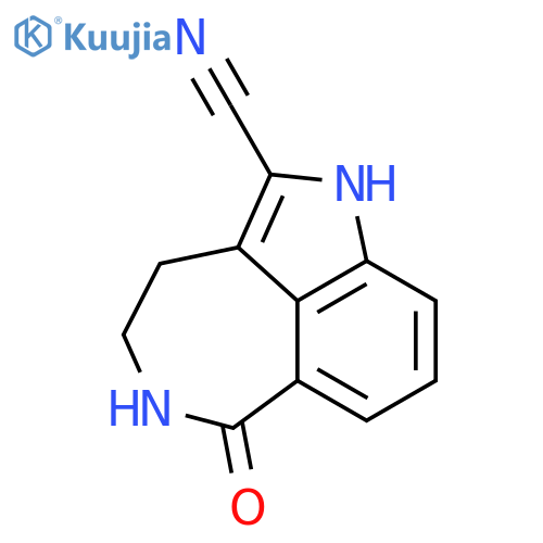 1H-​Pyrrolo[4,​3,​2-​ef]​[2]​benzazepine-​2-​carbonitrile, 3,​4,​5,​6-​tetrahydro-​6-​oxo- structure