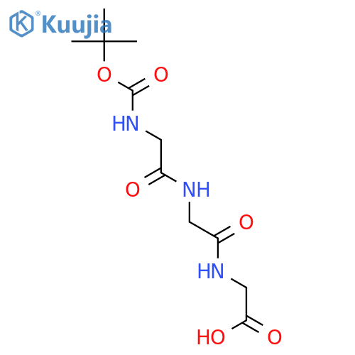 (tert-Butoxycarbonyl)glycylglycylglycine structure