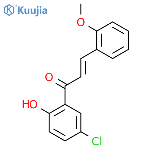 (2E)-1-(5-chloro-2-hydroxyphenyl)-3-(2-methoxyphenyl)prop-2-en-1-one structure