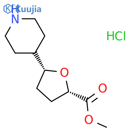 rac-methyl (2R,5S)-5-(piperidin-4-yl)oxolane-2-carboxylate hydrochloride, cis structure