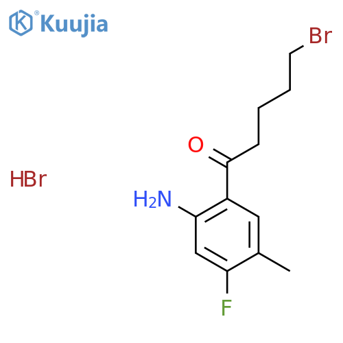 1-(2-Amino-4-fluoro-5-methylphenyl)-5-bromopentan-1-onehydrobromide structure