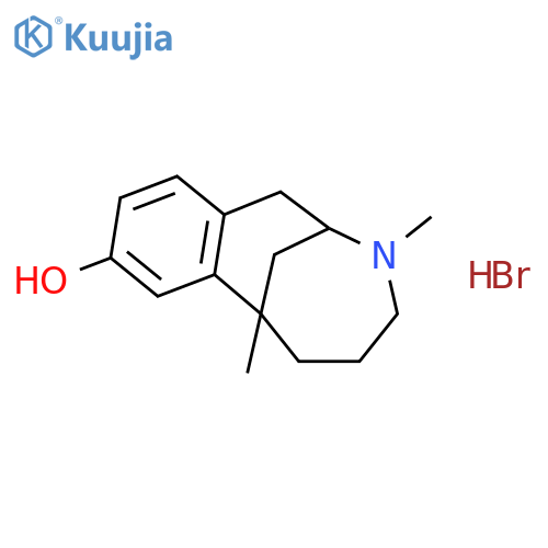 2,7-Methano-1H-3-benzazonin-9-ol,2,3,4,5,6,7-hexahydro-3,7-dimethyl-, hydrobromide (1:1) structure