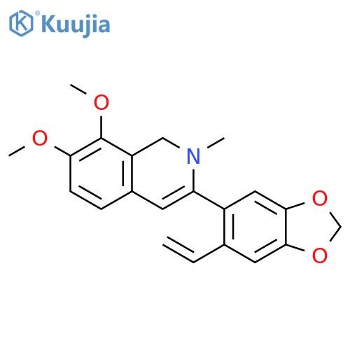 Isoquinoline,3-(6-ethenyl-1,3-benzodioxol-5-yl)-1,2-dihydro-7,8-dimethoxy-2-methyl- structure