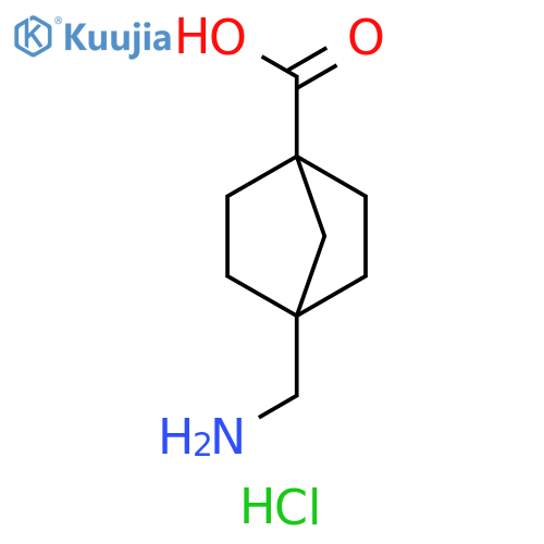 4-(aminomethyl)bicyclo[2.2.1]heptane-1-carboxylic acid hydrochloride structure