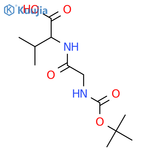 (S)-2-(2-((Tert-Butoxycarbonyl)amino)acetamido)-3-methylbutanoic acid structure
