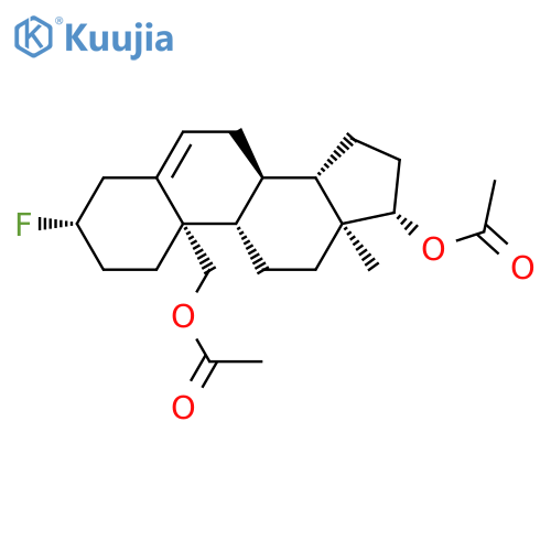 [(3S,8R,9S,10S,13S,14S,17S)-17-Acetyloxy-3-fluoro-13-methyl-2,3,4,7,8,9,11,12,14,15,16,17-dodecahydro-1H-cyclopenta[a]phenanthren-10-yl]methyl acetate structure