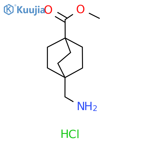 methyl 4-(aminomethyl)bicyclo[2.2.2]octane-1-carboxylate;hydrochloride structure