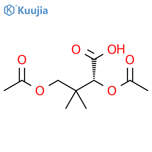 Butanoic acid, 2,4-bis(acetyloxy)-3,3-dimethyl-, (2R)- structure