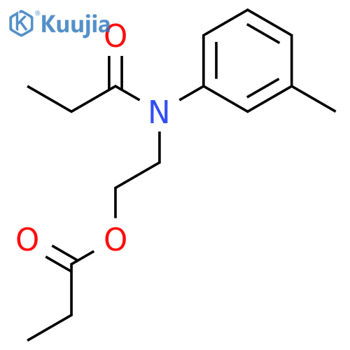 Propanamide, N-(3-methylphenyl)-N-[2-(1-oxopropoxy)ethyl]- structure