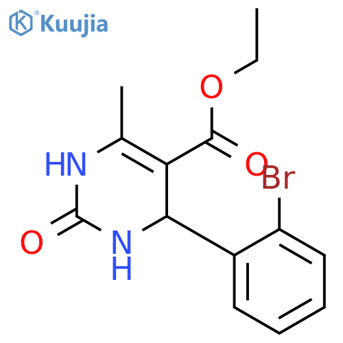 5-Pyrimidinecarboxylic acid,4-(2-bromophenyl)-1,2,3,4-tetrahydro-6-methyl-2-oxo-, ethyl ester structure