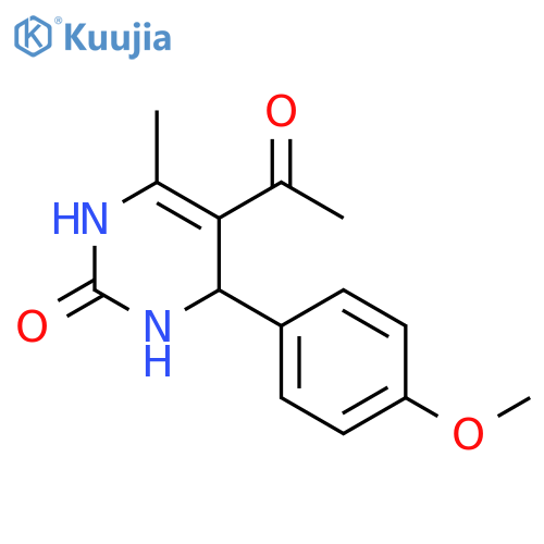 2(1H)-Pyrimidinone,5-acetyl-3,4-dihydro-4-(4-methoxyphenyl)-6-methyl- structure