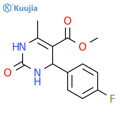 5-Pyrimidinecarboxylic acid,4-(4-fluorophenyl)-1,2,3,4-tetrahydro-6-methyl-2-oxo-, methyl ester structure