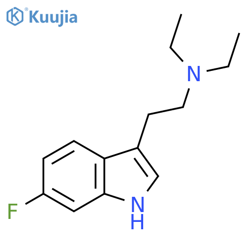 N,N-diethyl-2-(6-fluoro-1H-indol-3-yl)ethan-1-amine structure