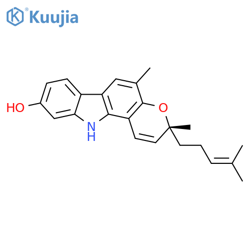 (R)-3,5-Dimethyl-3-(4-methylpent-3-en-1-yl)-3,11-dihydropyrano[3,2-a]carbazol-9-ol structure