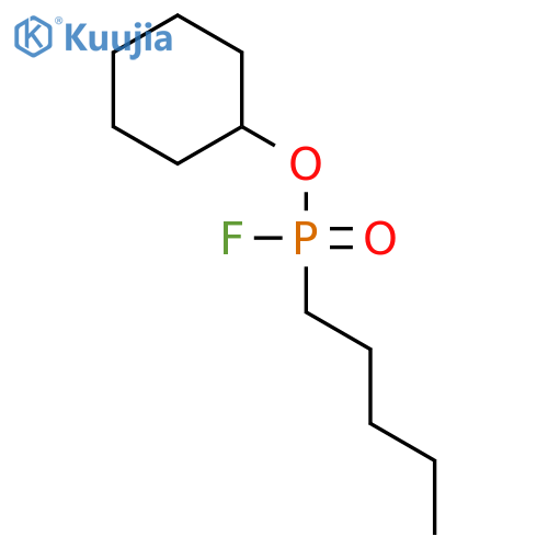 Phosphonofluoridic acid, pentyl-, cyclohexyl ester structure