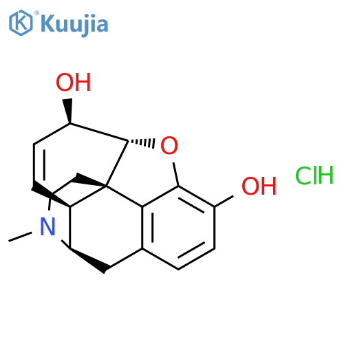 14a-Morphinan-3,6b-diol, 7,8-didehydro-4,5a-epoxy-17-methyl-, hydrochloride(8CI) structure