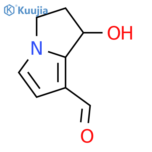 1H-Pyrrolizine-7-carboxaldehyde, 2,3-dihydro-1-hydroxy-, (R)- structure