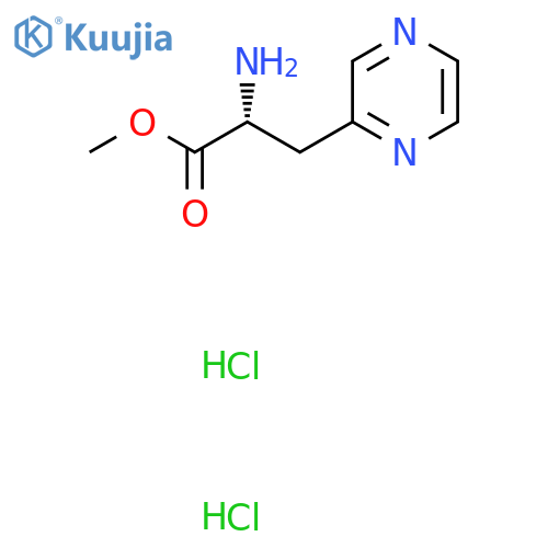 methyl (2R)-2-amino-3-(pyrazin-2-yl)propanoate dihydrochloride structure