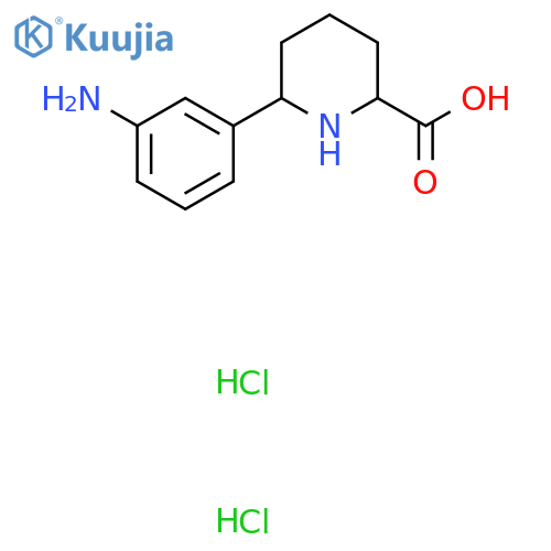 6-(3-Aminophenyl)piperidine-2-carboxylic acid dihydrochloride structure