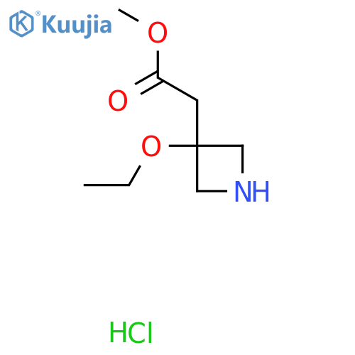 Methyl 2-(3-ethoxyazetidin-3-yl)acetate hydrochloride structure
