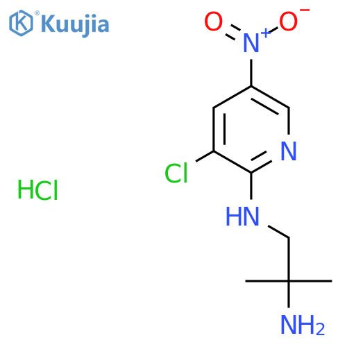 N1-(3-chloro-5-nitropyridin-2-yl)-2-methylpropane-1,2-diamine hydrochloride structure