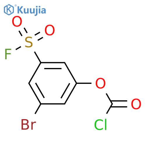 3-bromo-5-(fluorosulfonyl)phenyl carbonochloridate structure