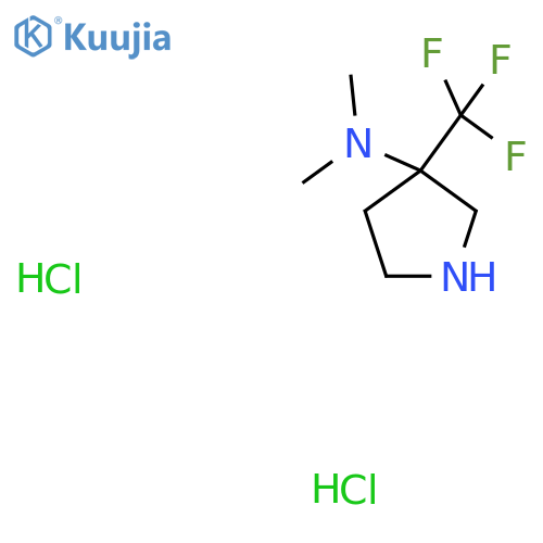N,N-dimethyl-3-(trifluoromethyl)pyrrolidin-3-amine dihydrochloride structure