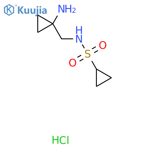 N-[(1-aminocyclopropyl)methyl]cyclopropanesulfonamide hydrochloride structure