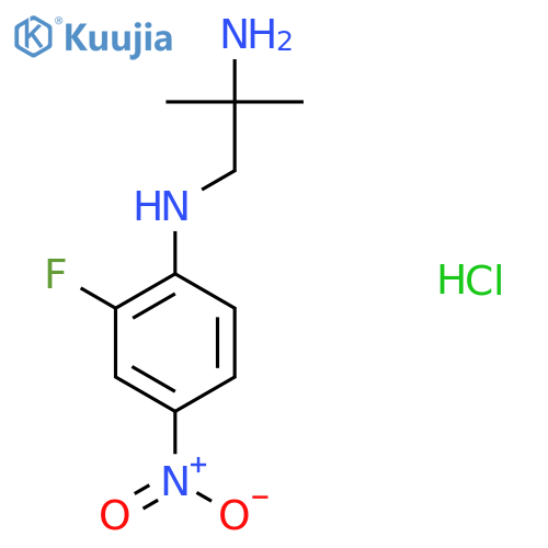 N1-(2-fluoro-4-nitrophenyl)-2-methylpropane-1,2-diamine hydrochloride structure