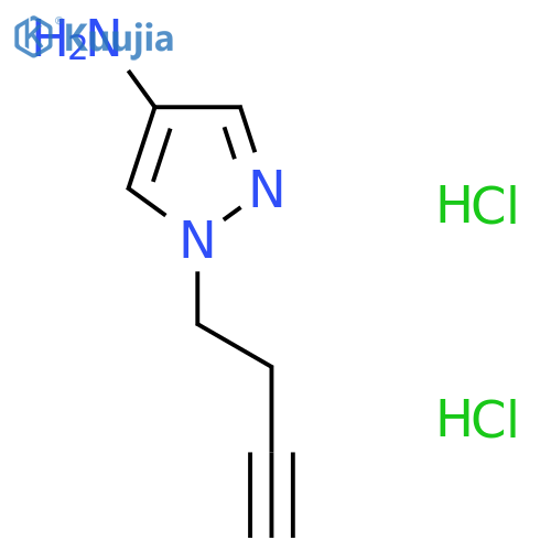 1-(but-3-yn-1-yl)-1H-pyrazol-4-amine dihydrochloride structure