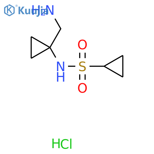 N-[1-(aminomethyl)cyclopropyl]cyclopropanesulfonamide hydrochloride structure