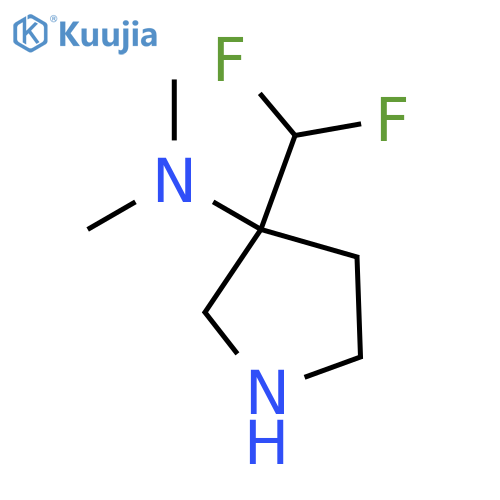 3-(Difluoromethyl)-N,N-dimethyl-3-pyrrolidinamine structure