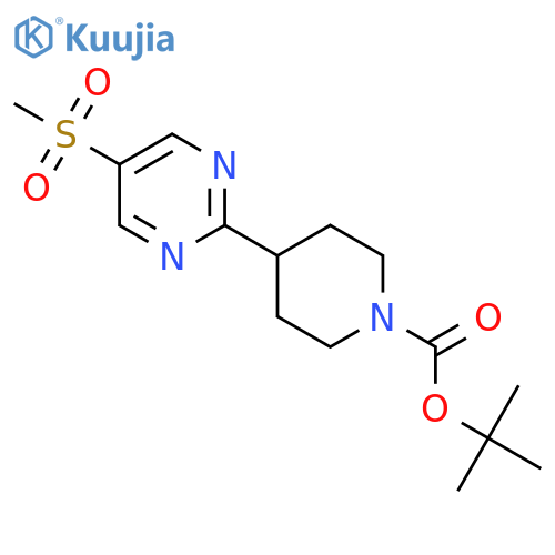 Tert-butyl 4-(5-methanesulfonylpyrimidin-2-yl)piperidine-1-carboxylate structure