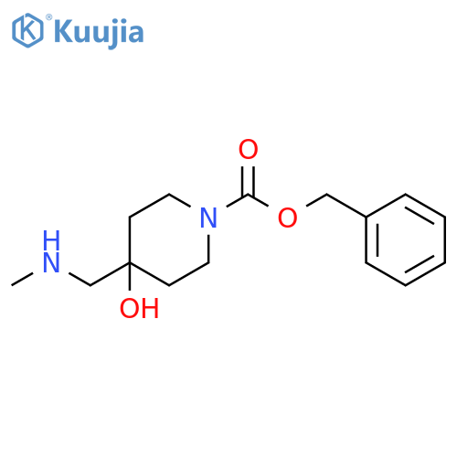 Phenylmethyl 4-hydroxy-4-[(methylamino)methyl]-1-piperidinecarboxylate structure