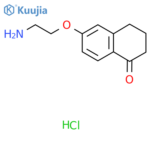 6-(2-Aminoethoxy)-1,2,3,4-tetrahydronaphthalen-1-one hydrochloride structure