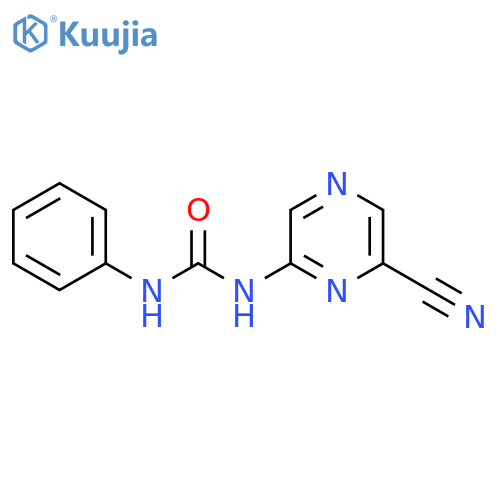 N-(6-Cyano-2-pyrazinyl)-N′-phenylurea structure