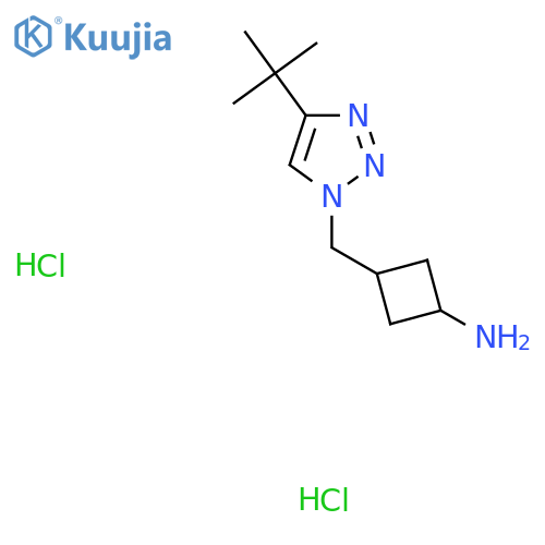 3-[(4-tert-butyl-1H-1,2,3-triazol-1-yl)methyl]cyclobutan-1-amine dihydrochloride structure
